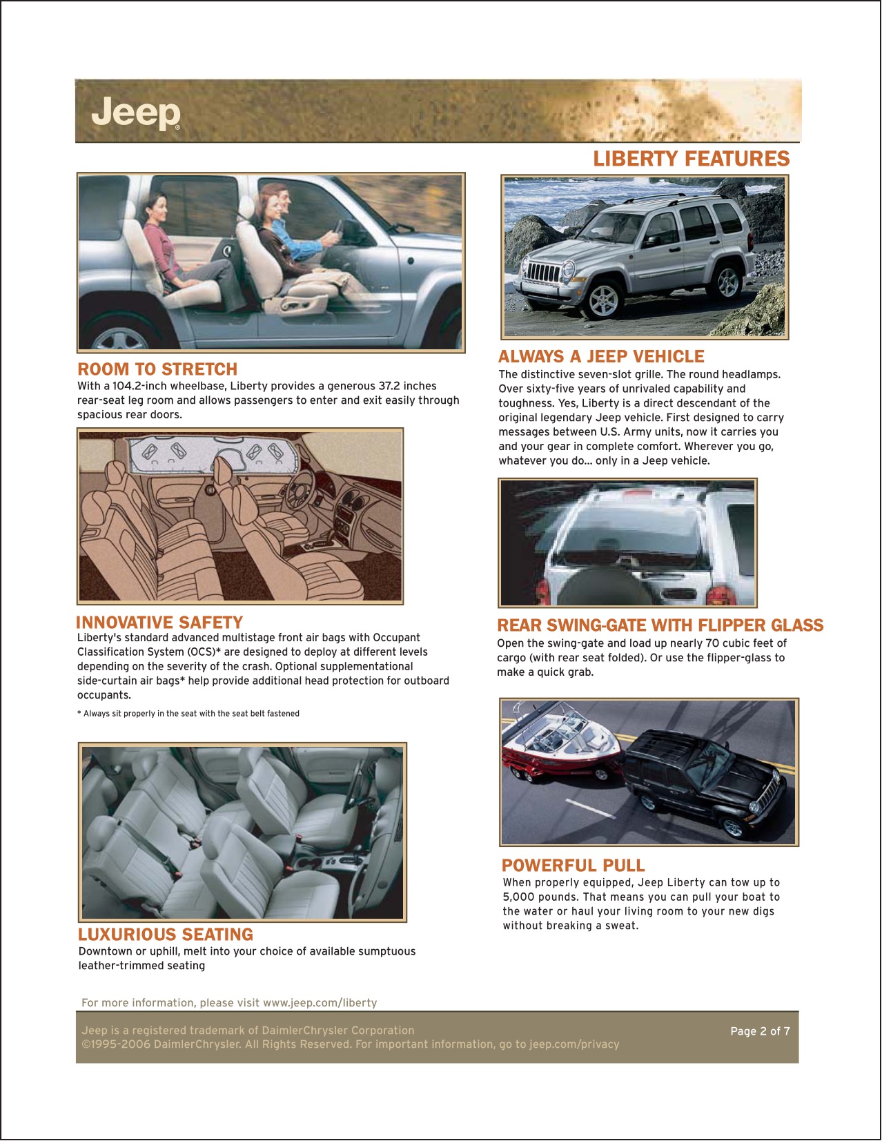 2007 Jeep Liberty Brochure Page 5